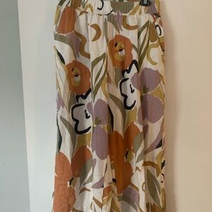 Rachel Zoe Multicolor Floral Midi Skirt